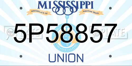 5P58857 Mississippi License Plate