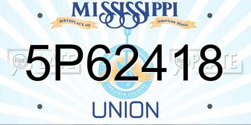 5P62418 Mississippi License Plate