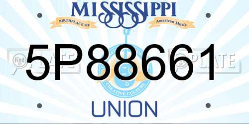 5P88661 Mississippi License Plate