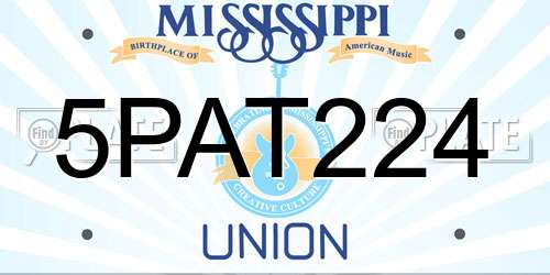 5PAT224 Mississippi License Plate