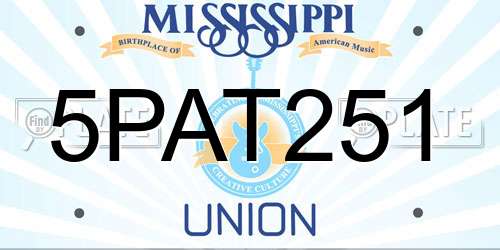 5PAT251 Mississippi License Plate