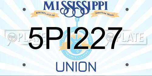 5PI227 Mississippi License Plate