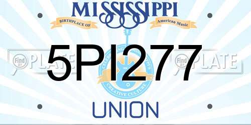 5PI277 Mississippi License Plate
