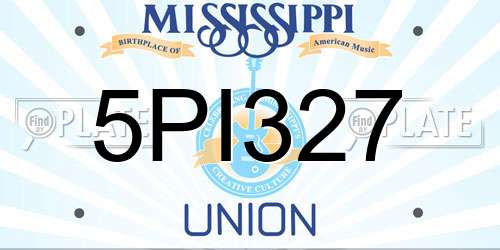 5PI327 Mississippi License Plate