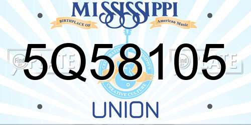 5Q58105 Mississippi License Plate