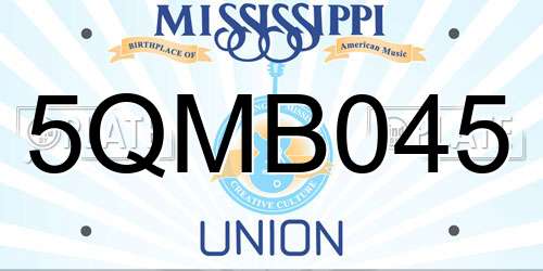 5QMB045 Mississippi License Plate