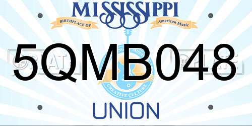 5QMB048 Mississippi License Plate