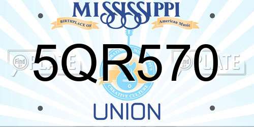 5QR570 Mississippi License Plate
