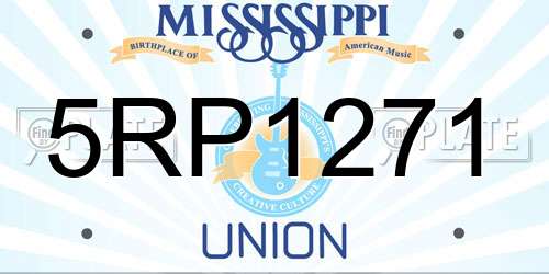5RP1271 Mississippi License Plate