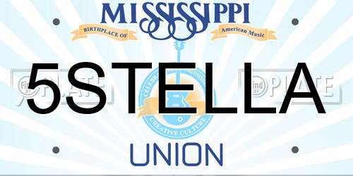5STELLA Mississippi License Plate