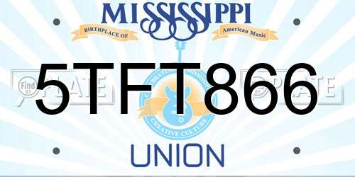 5TFT866 Mississippi License Plate