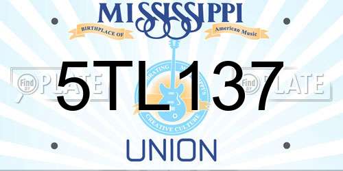 5TL137 Mississippi License Plate