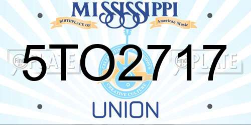 5TO2717 Mississippi License Plate