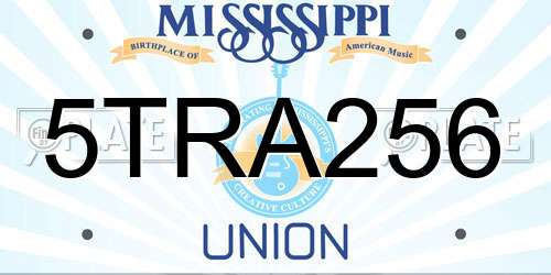 5TRA256 Mississippi License Plate