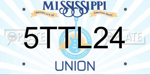 5TTL24 Mississippi License Plate