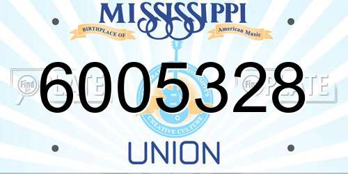 6005328 Mississippi License Plate