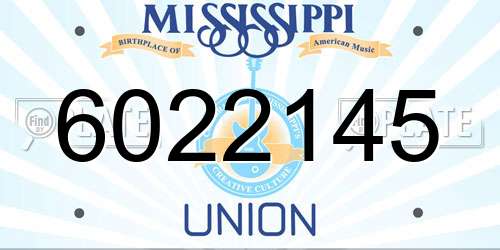 6022145 Mississippi License Plate