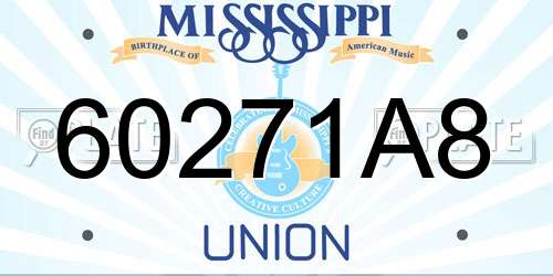 60271A8 Mississippi License Plate
