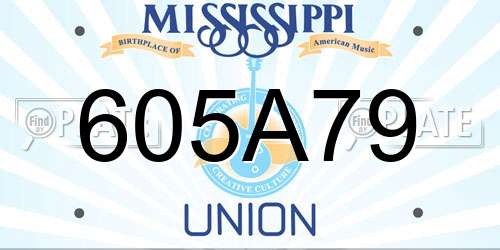 605A79 Mississippi License Plate