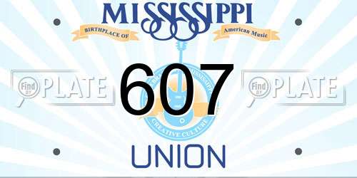 607 Mississippi License Plate