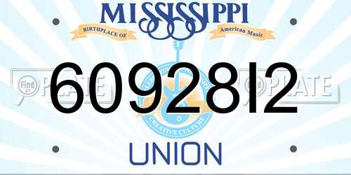 60928I2 Mississippi License Plate
