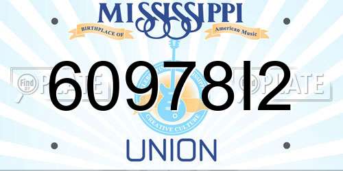 60978I2 Mississippi License Plate