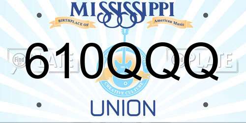 610QQQ Mississippi License Plate