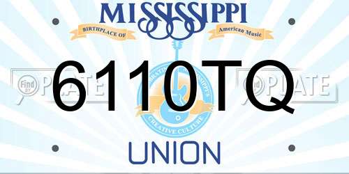 6110TQ Mississippi License Plate