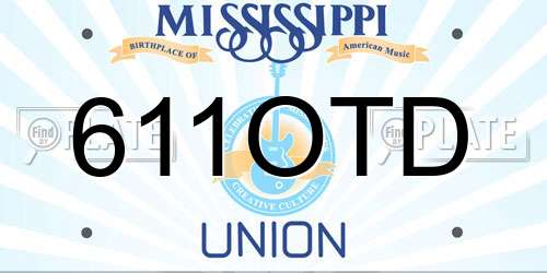 611OTD Mississippi License Plate
