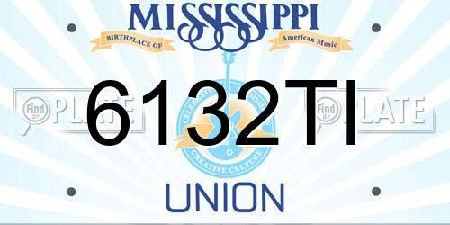 6132TI Mississippi License Plate
