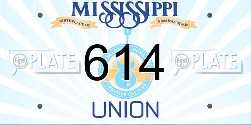 614 Mississippi License Plate