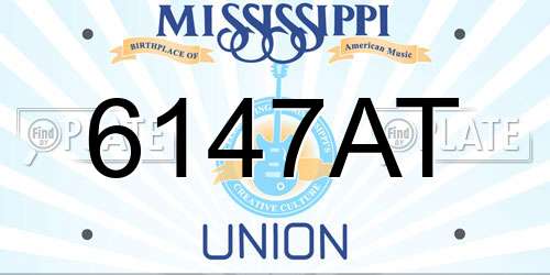 6147AT Mississippi License Plate
