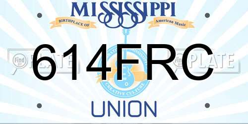 614FRC Mississippi License Plate