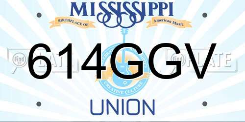 614GGV Mississippi License Plate