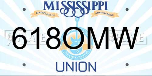618OMW Mississippi License Plate