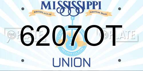 6207OT Mississippi License Plate