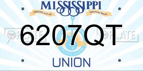 6207QT Mississippi License Plate