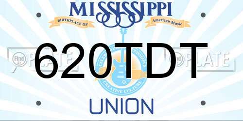 620TDT Mississippi License Plate