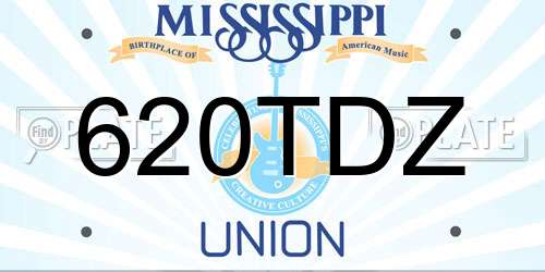 620TDZ Mississippi License Plate