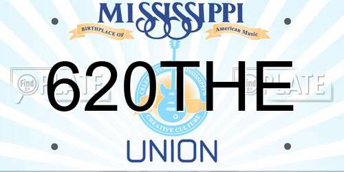 620THE Mississippi License Plate