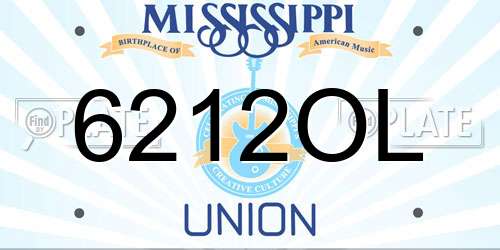 6212OL Mississippi License Plate