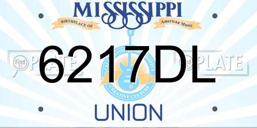 6217DL Mississippi License Plate
