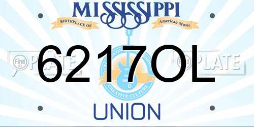 6217OL Mississippi License Plate