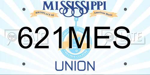 621MES Mississippi License Plate
