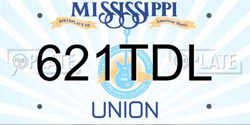 621TDL Mississippi License Plate