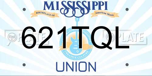 621TQL Mississippi License Plate