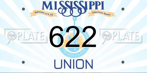 622 Mississippi License Plate