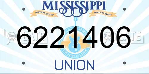 6221406 Mississippi License Plate