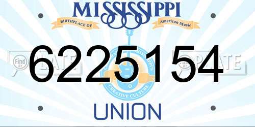 6225154 Mississippi License Plate