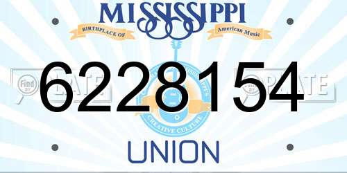 6228154 Mississippi License Plate